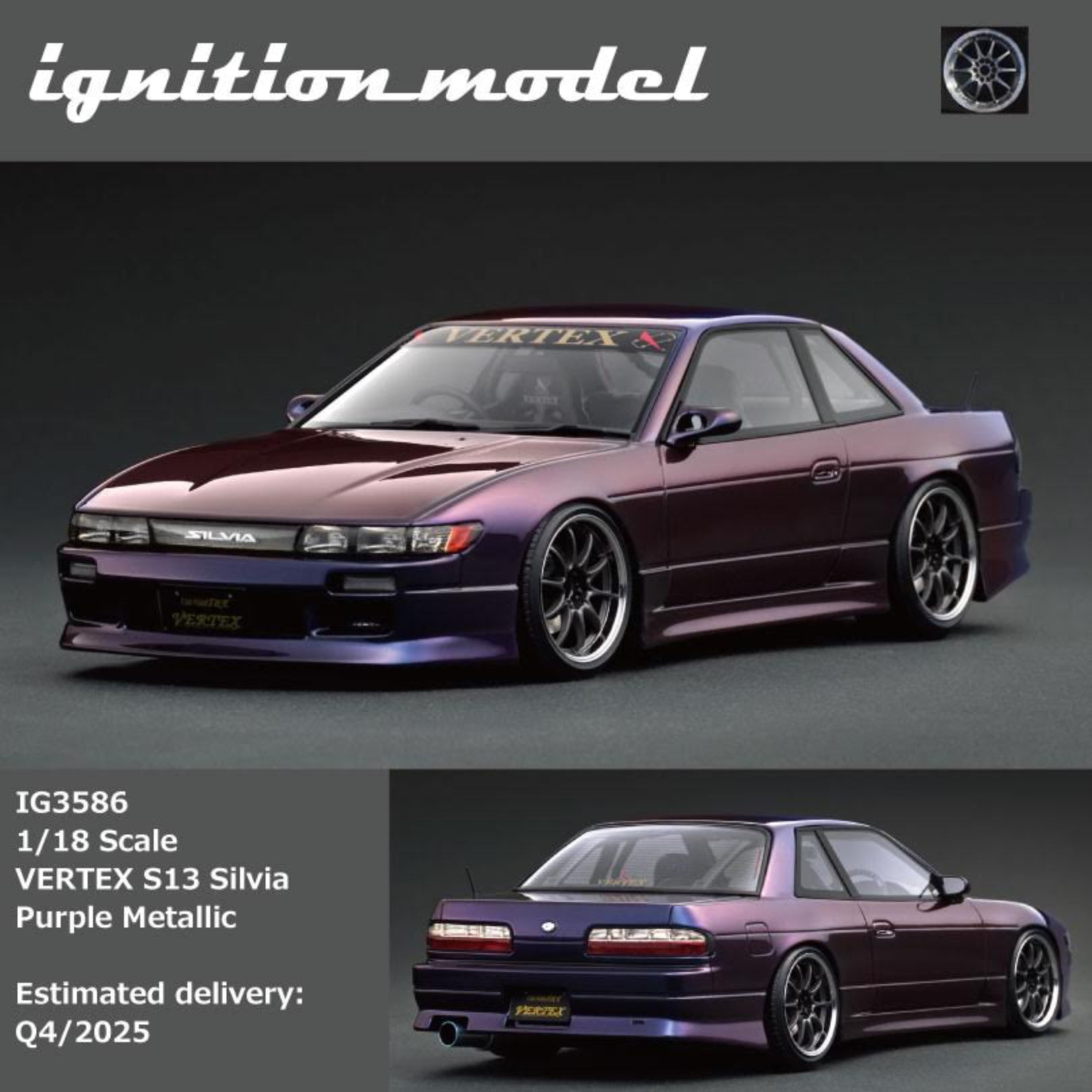 Ignition Model 1:18 VERTEX S13 Silvia Purple Metallic IG3586