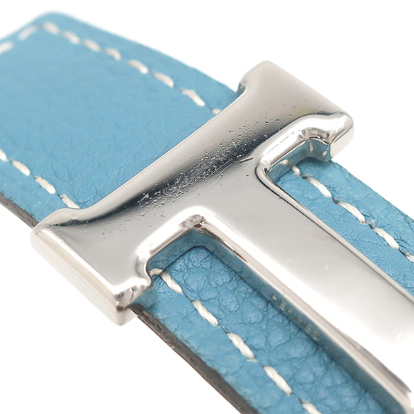 エルメス HERMES ミニ コンスタンスH ブルージーン×ブラック トゴ