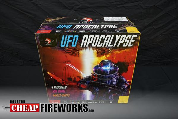 UFO Apocalypse Multi Shot Cakes 500 Gram Houston Cheap Fireworks