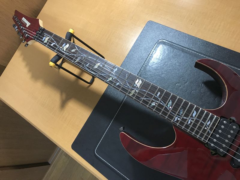 アイバニーズ Ibanez j.custom RG8570Z のフレット磨き: High Sense Design