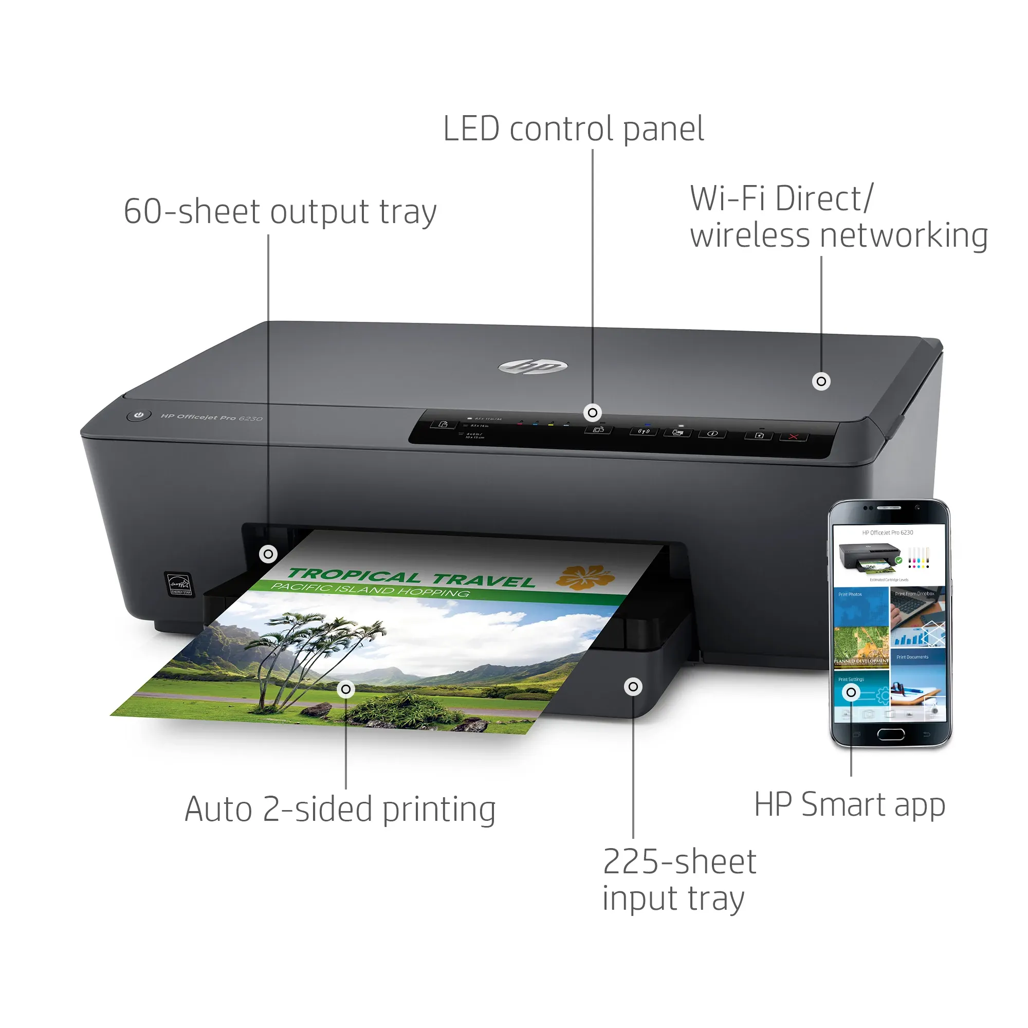 HP® OfficeJet Pro 6230 Ink Printer (E3E03A#B1H)