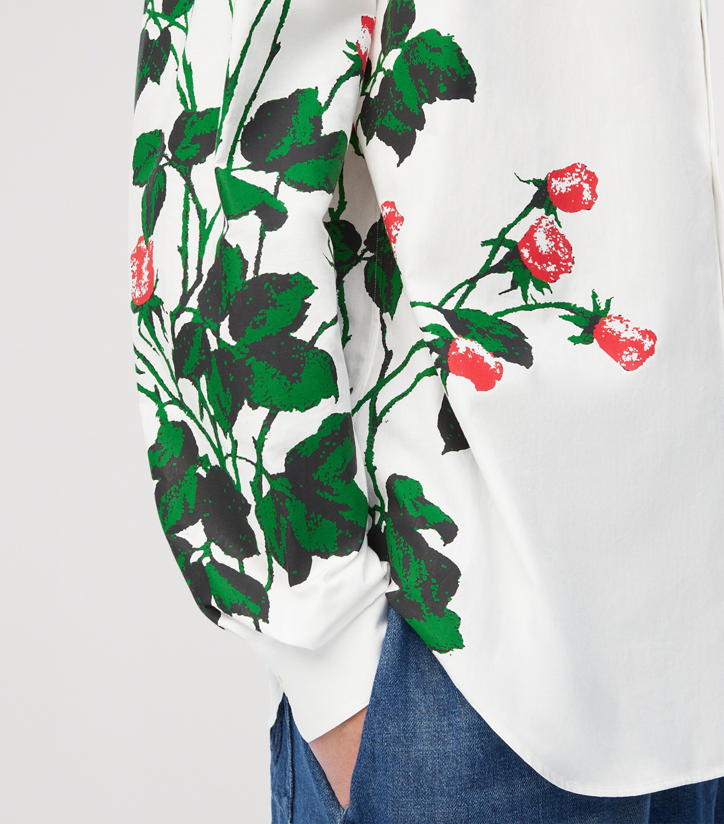 LOEWE White x Paula's Ibiza Cotton Poplin Floral Shirt | Harrods US