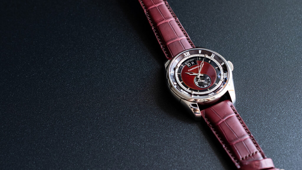 カンパノラ紅明(べにあけ)】夕焼けを模したノスタルジックウォッチ