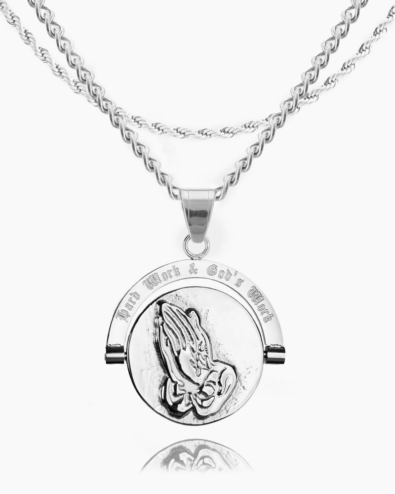 Memento Mori Double-Sided Pendant in silver - Humbler