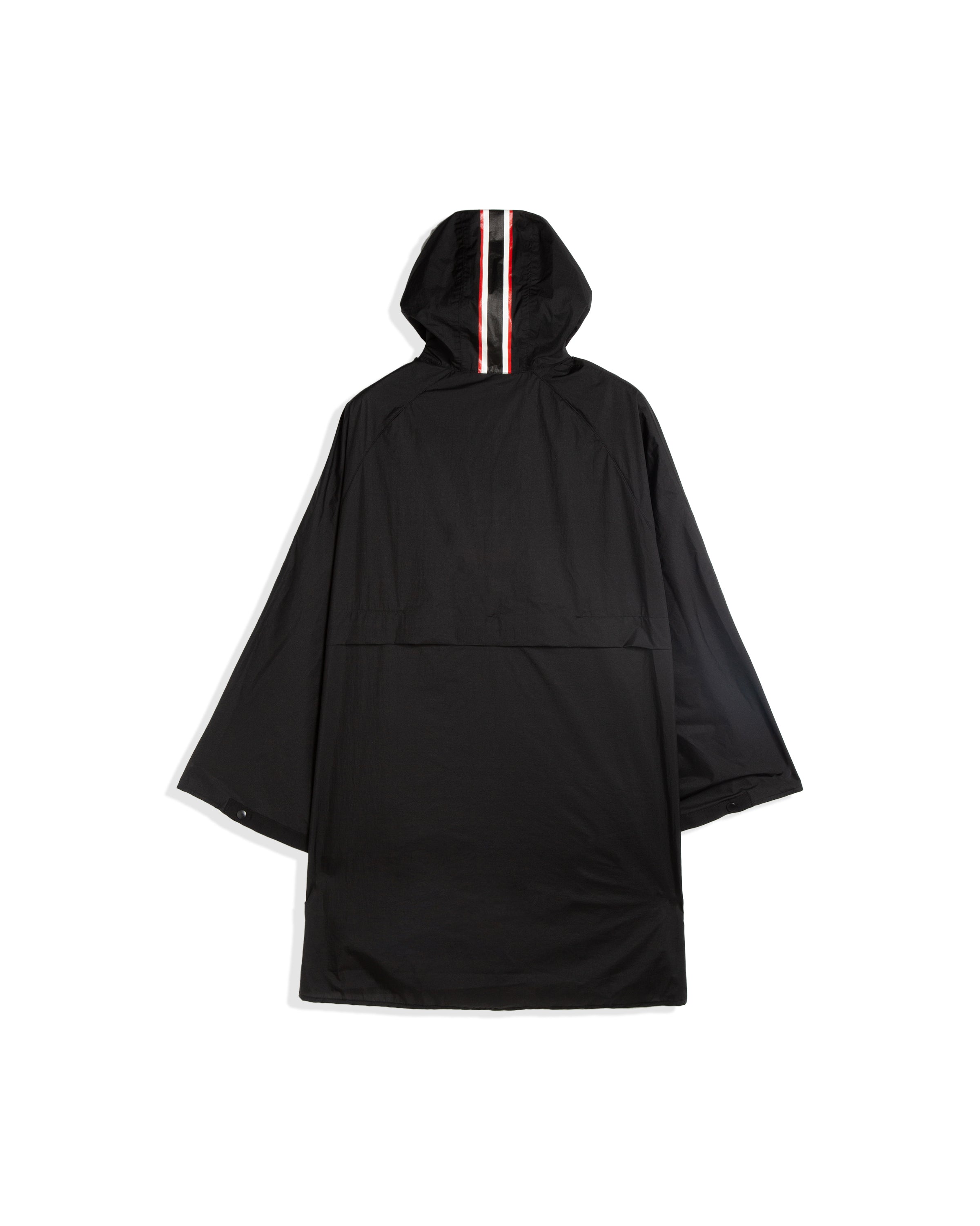 ユニセックストラベル パッカブル ポンチョ - ブラック