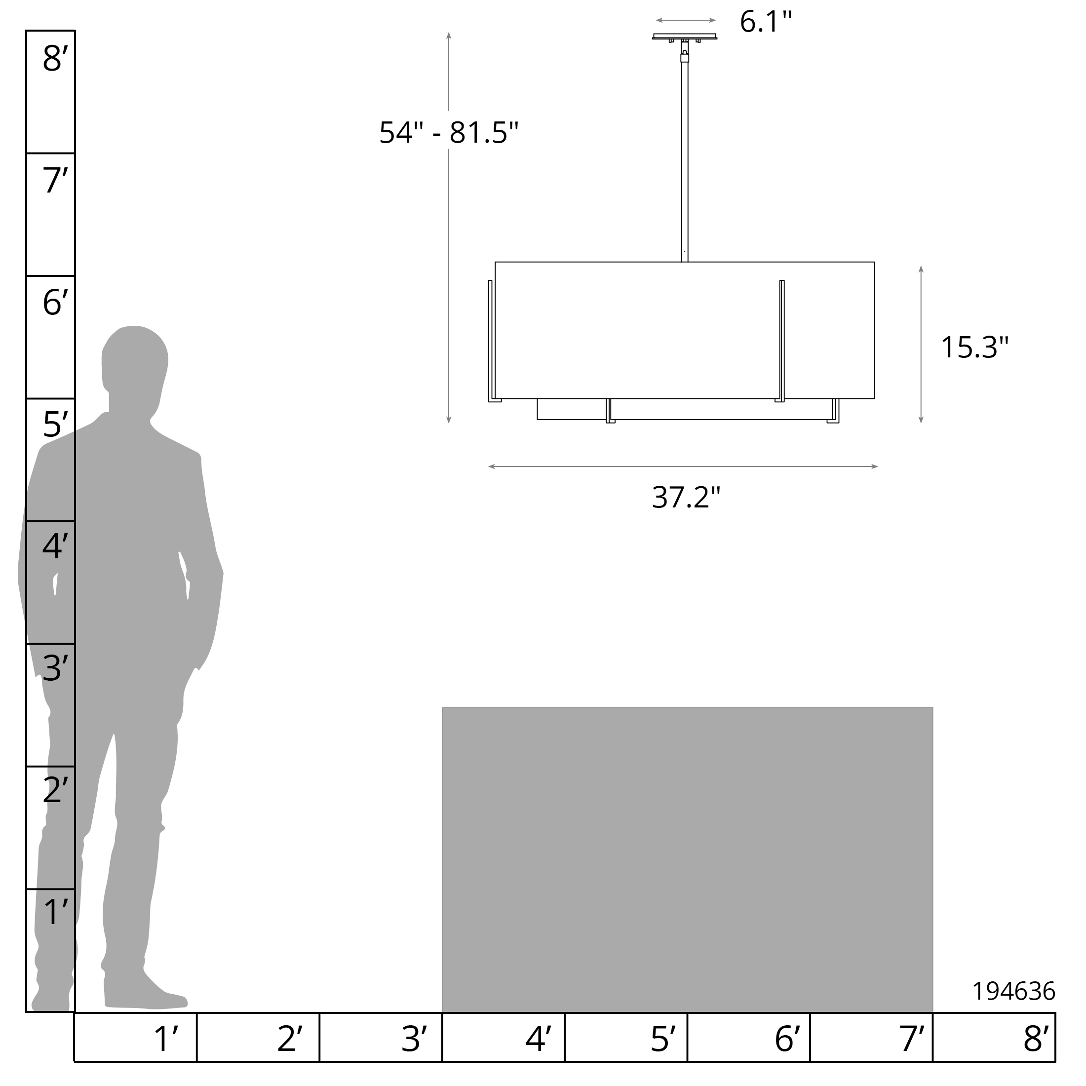 Exos Double Shade Large Scale Pendant | by Hubbardton Forge | 194636