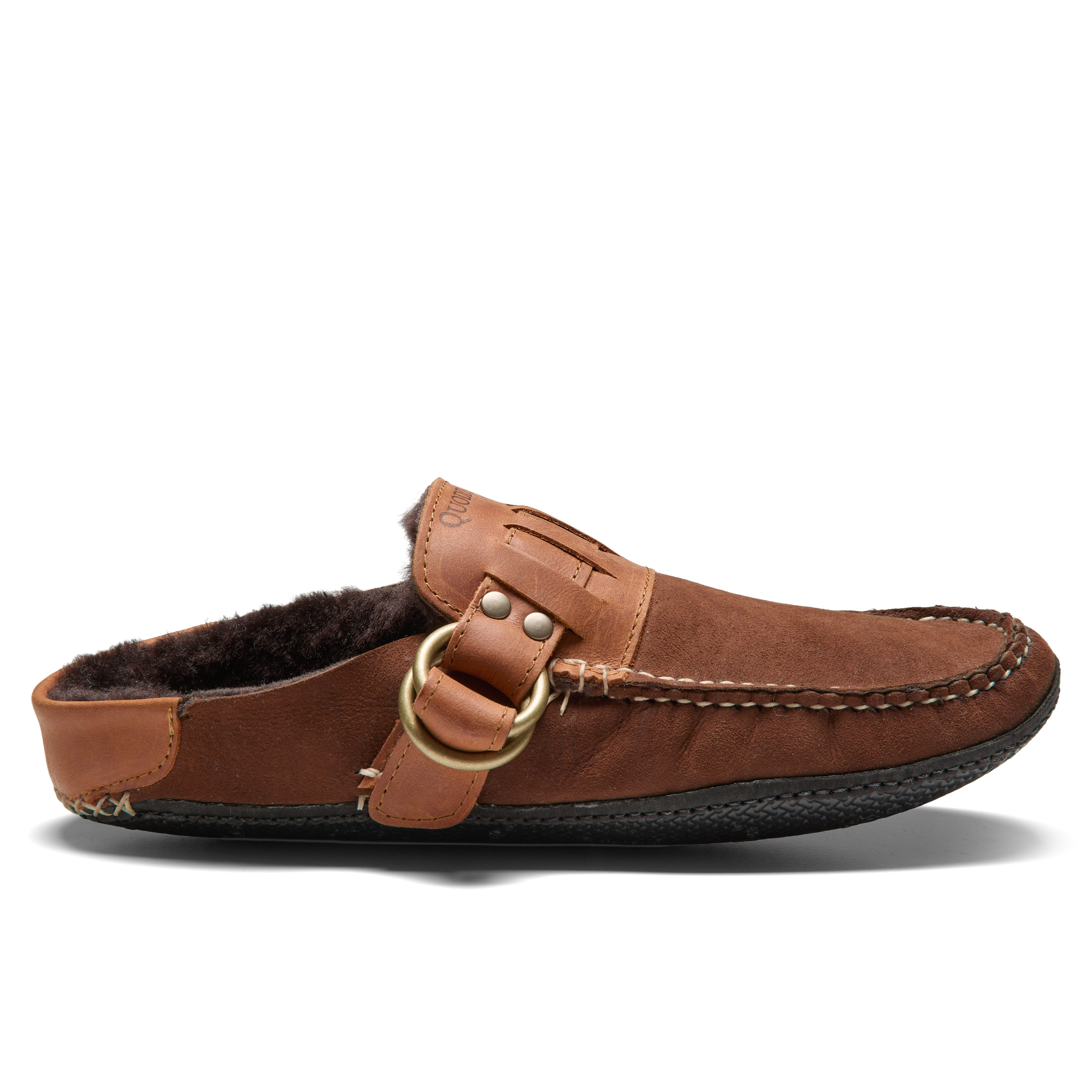 Quoddy Huckberry x Quoddy Ring Mule Shearling Slipper - Brown