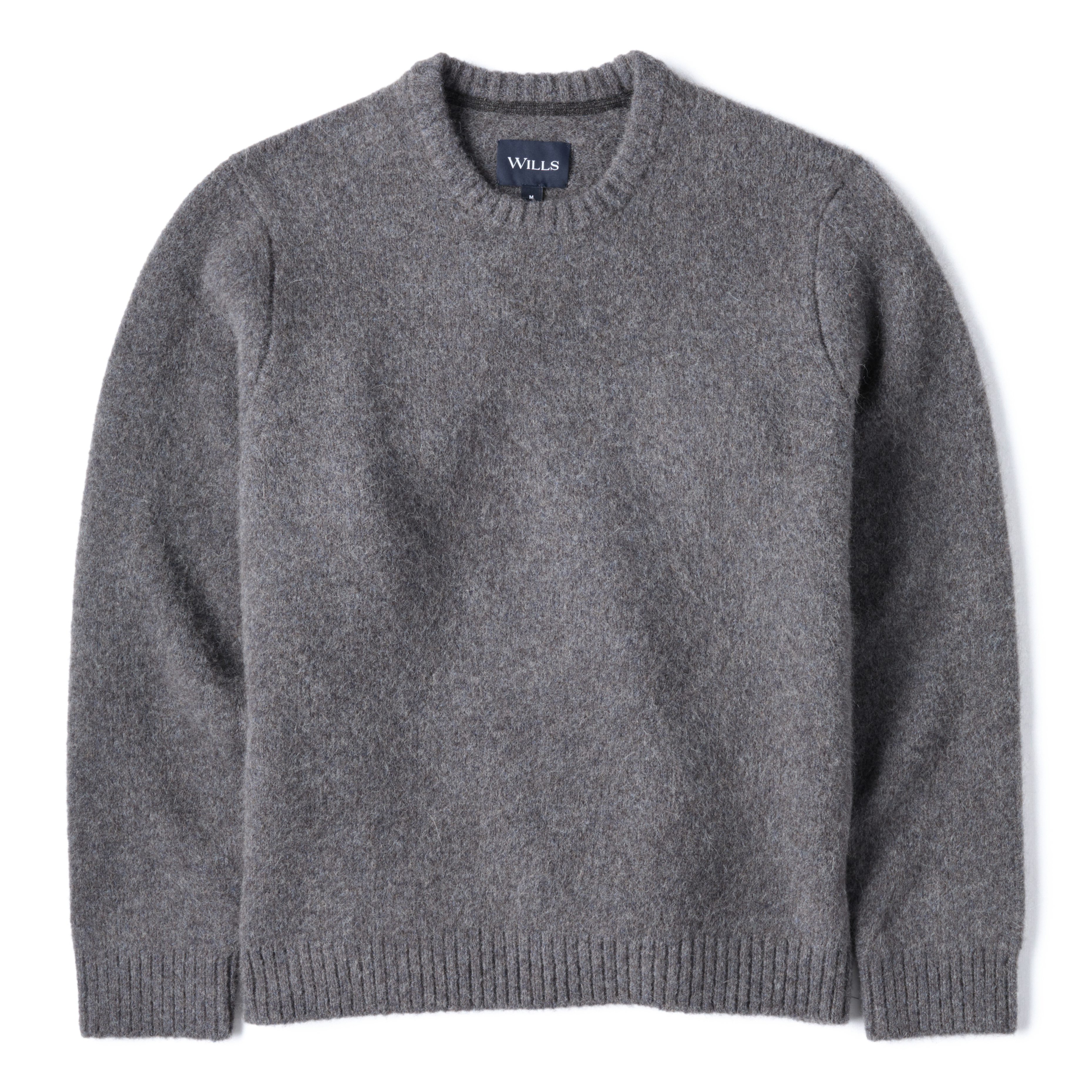 Wills YakWool Crewneck Sweater - Charcoal | Crew Neck Sweaters