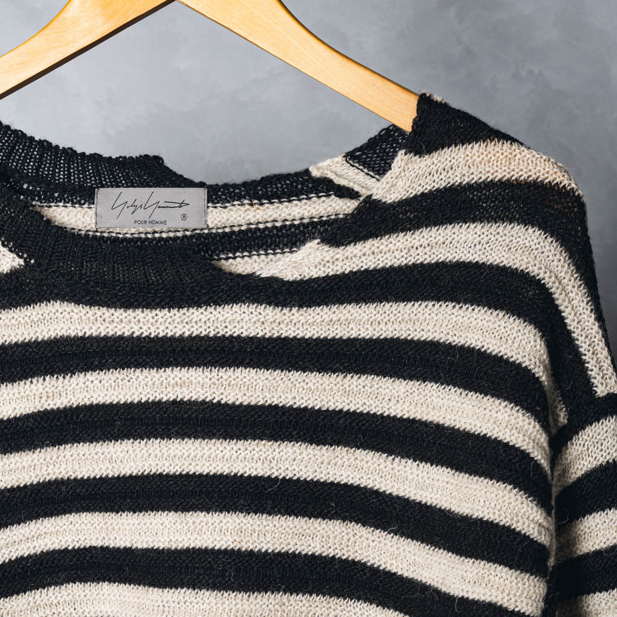 ヨウジヤマモト24年秋冬 ボーダーニット | HUES 福岡セレクトショップ