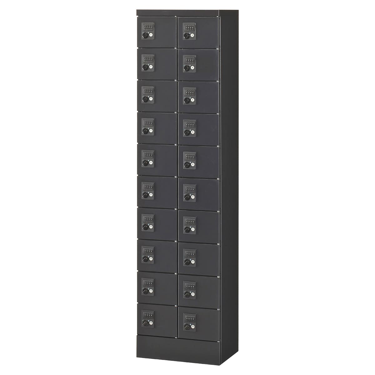 FKLKK-20 2列10段 20人用 ブラックサテン｜藤沢工業