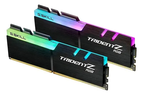 Memoria RAM Trident Z RGB gamer color negro 32GB 2 G.Skill F4