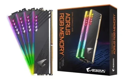 Memória RAM Aorus RGB Memory cinza 16GB 2 Gigabyte GP-ARS16G32D