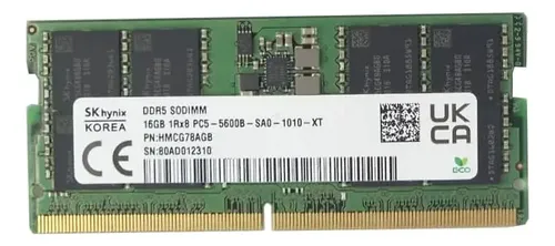 Memória Notebook 16gb Sk Hynix Ddr5 5600mhz Hmcg78agbsa092n