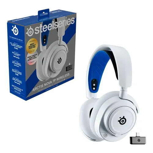 Fone Gamer Steelseries Arctis Nova 7p Wireless E Bt Branco Luz