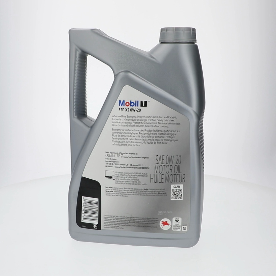 2 pack) Mobil 1 ESP X2 Full Synthetic Motor Oil 0W-20, 5 Quart