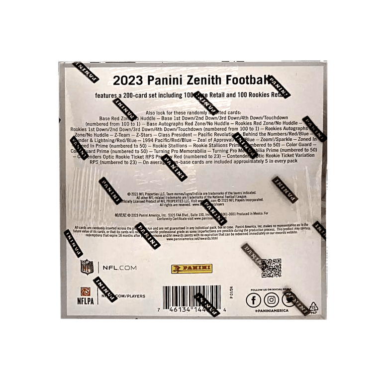 2023 Panini Zenith Football Mega Box Trading Cards - Walmart.com