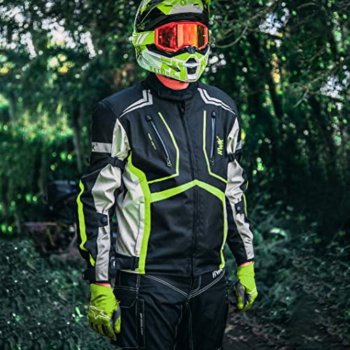 HWK Dirt Bike Racing Jacket, Enduro Riding Gear, Armor Padding, Hi