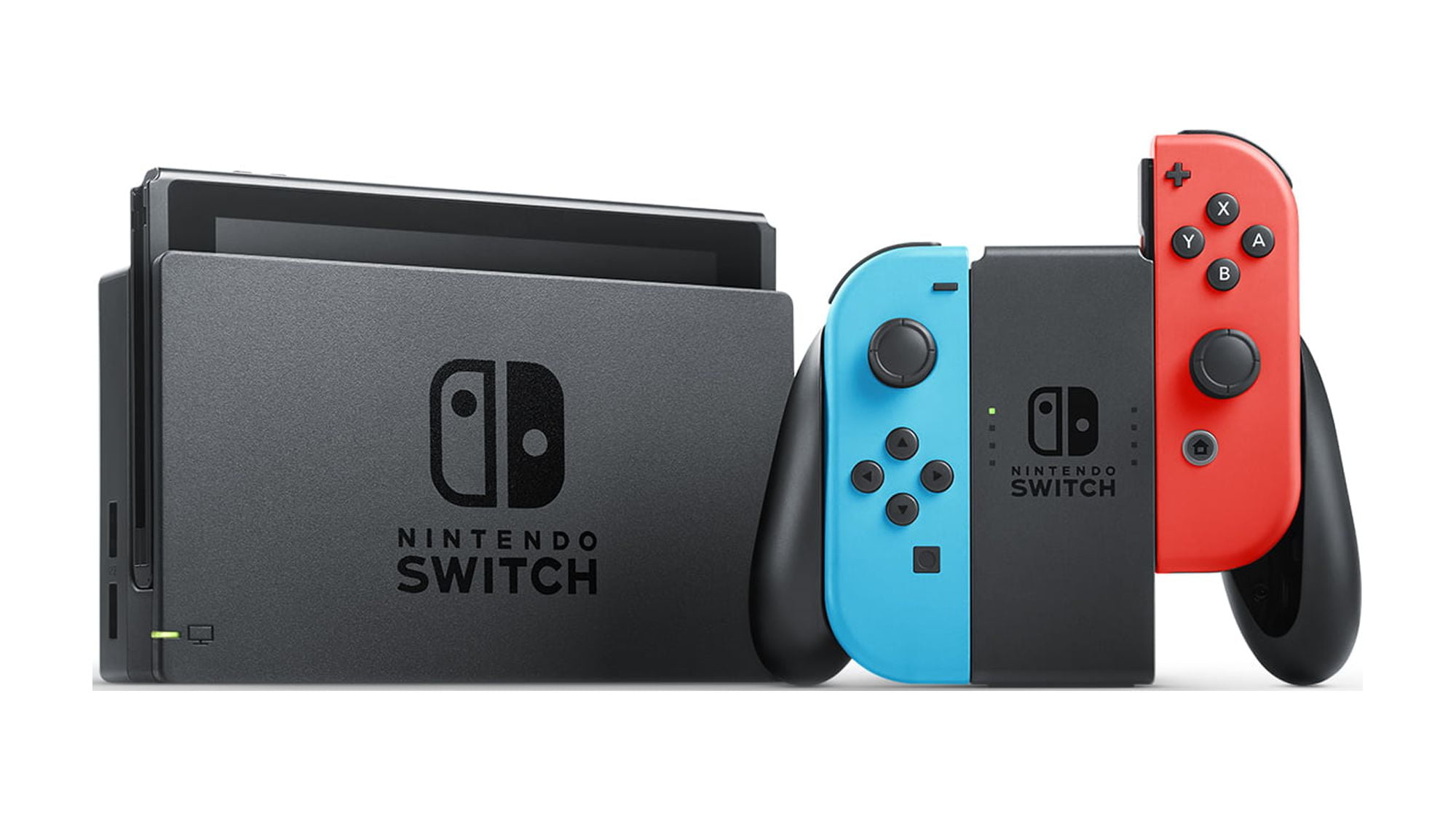 Nintendo Switch™ Bundle: Console w/ Neon Blue & Red Joy-Con, 12