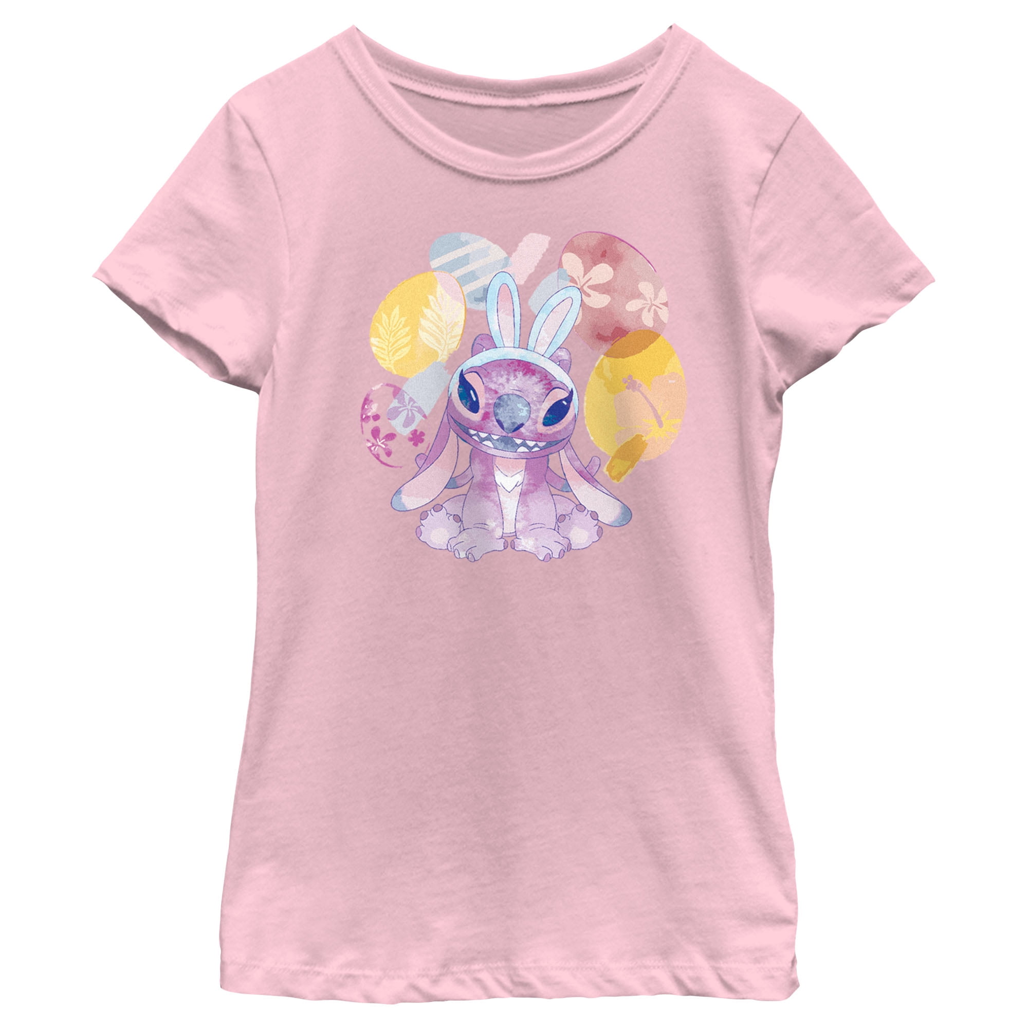 Disney Lilo & Stitch Girls' Angel Graphic Tee, Kids Merchandise