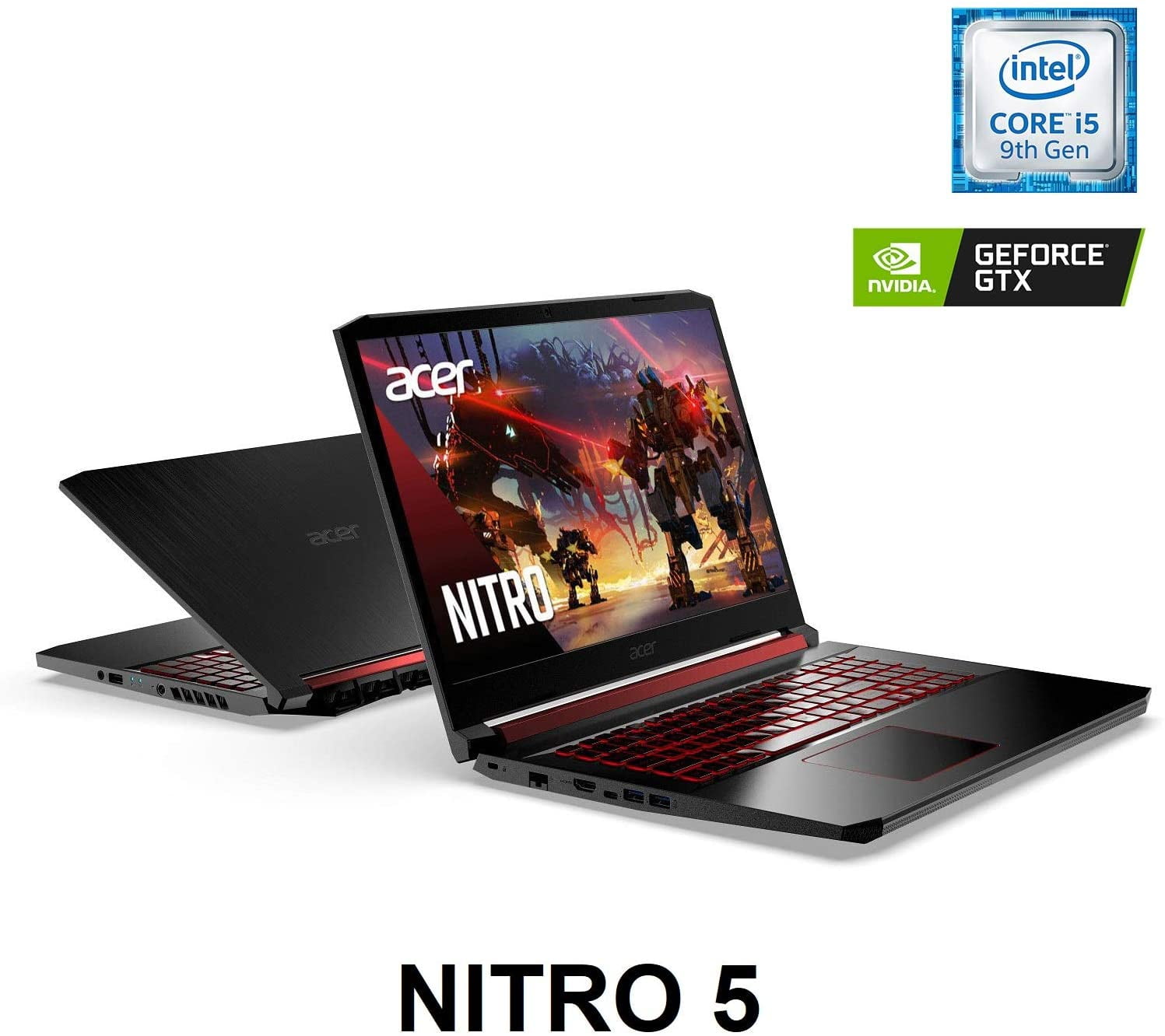 Acer Nitro 5 Gaming Laptop, 9th Gen Intel i5, NVIDIA GTX 1650