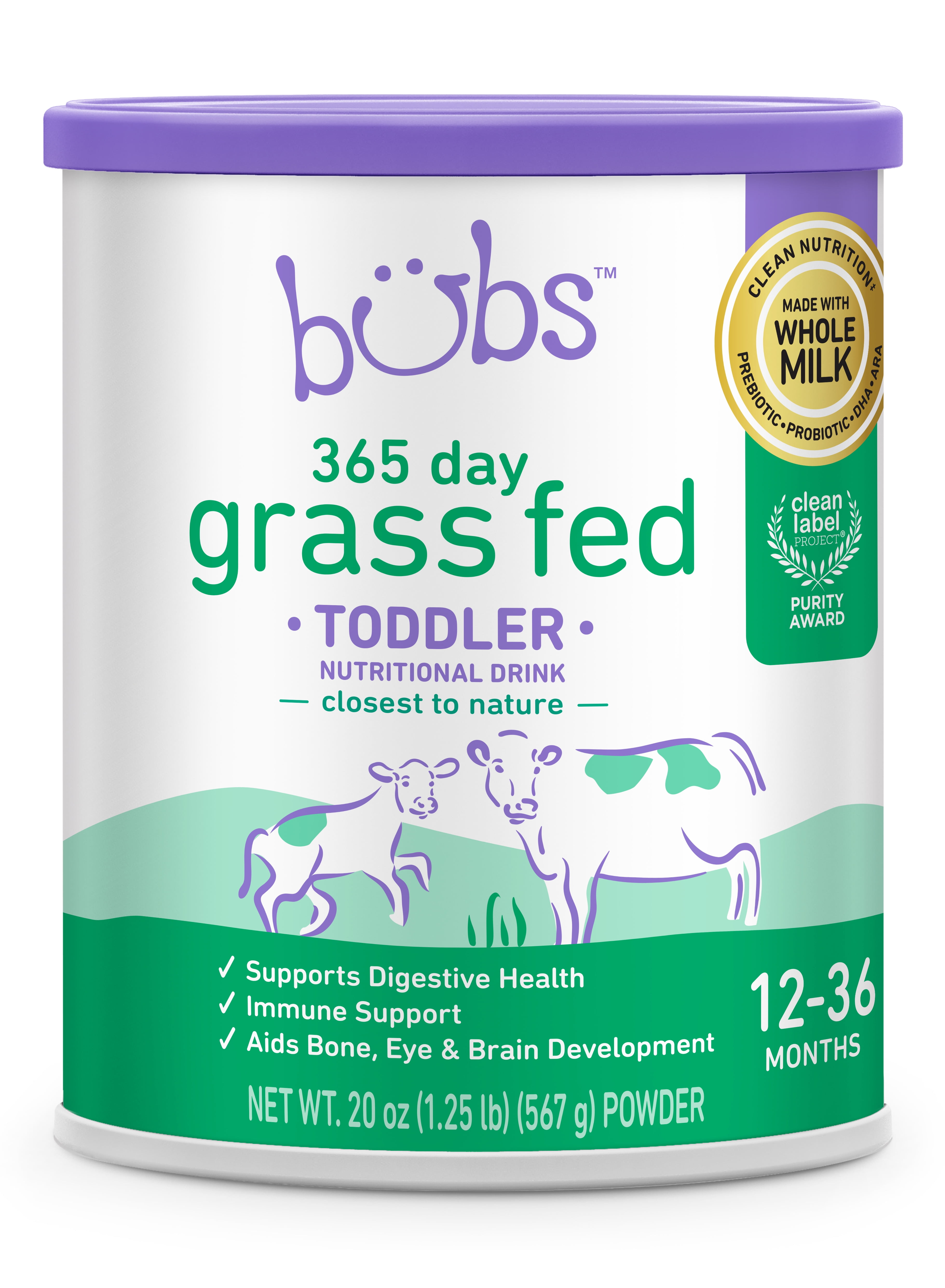 Bubs Grass Fed Toddler Nutritional Drink (12-36 Months) - Walmart.com