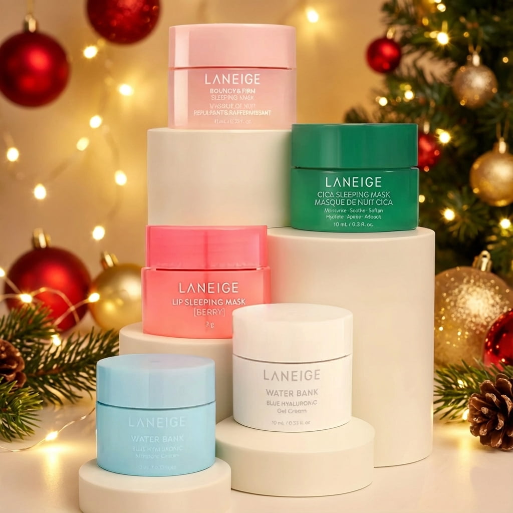 Laneige Basic Duo Set Light, 5-Piece Skincare Set for Oily and