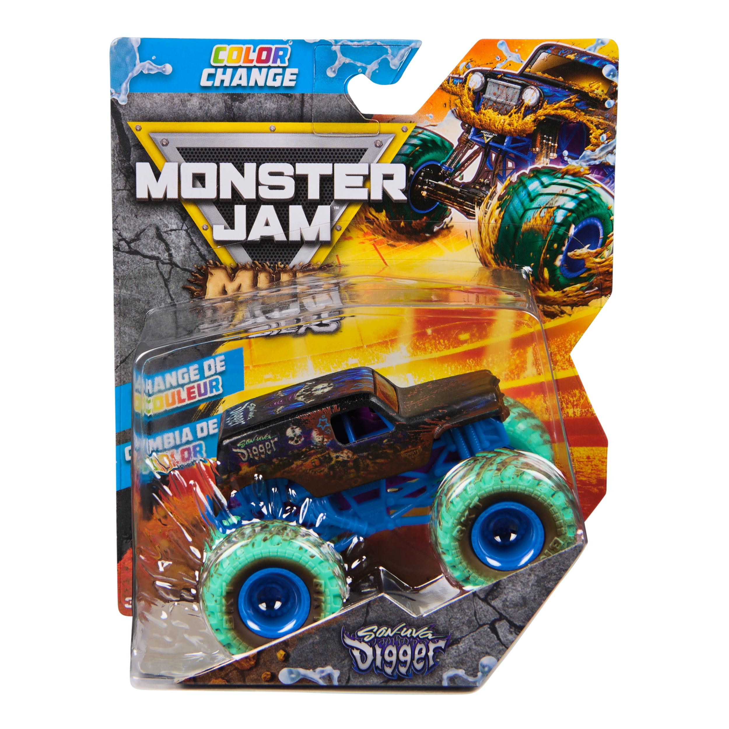 Monster Jam Mud Blasters Son-Uva Digger Color Change Monster Jam