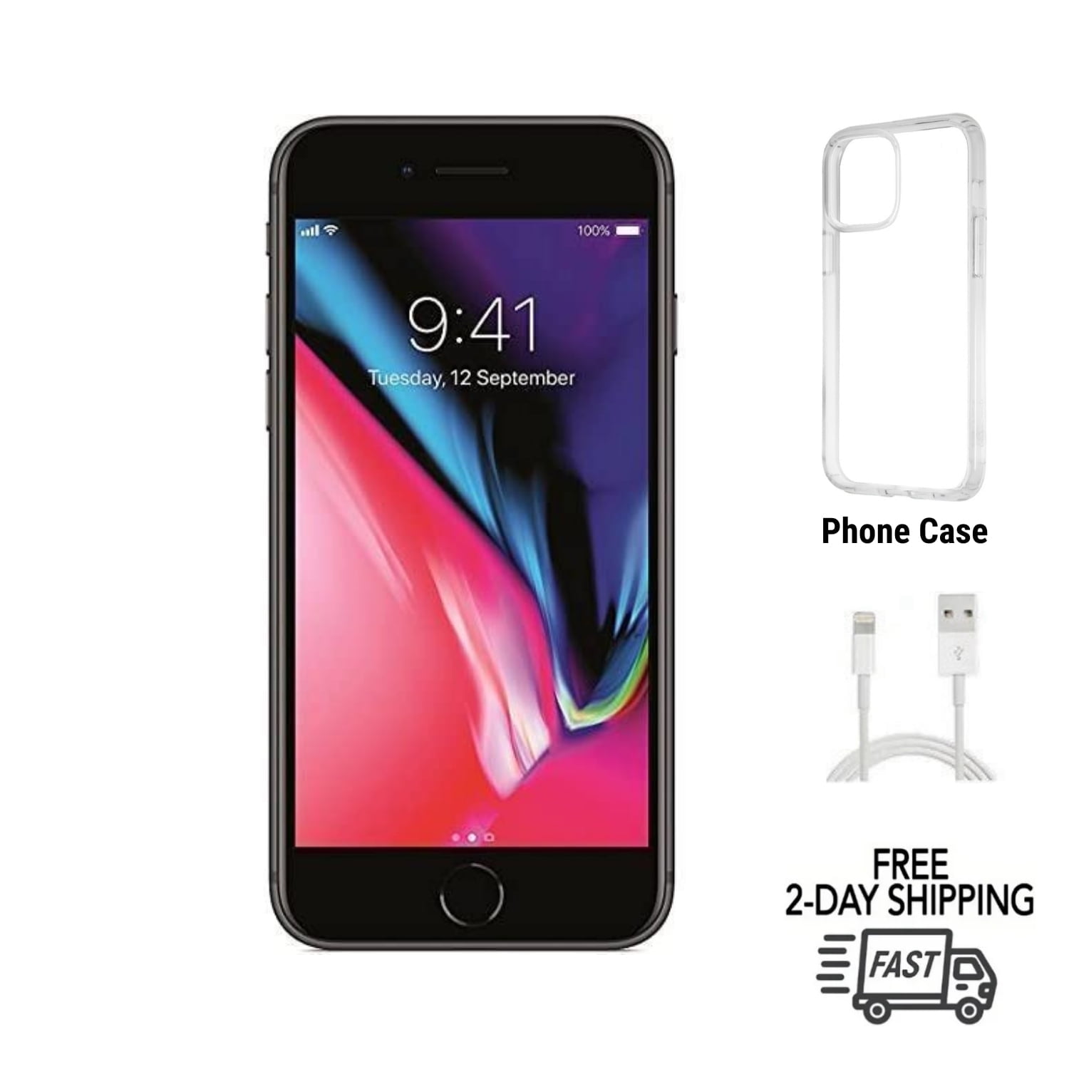 Restored Apple iPhone 8 Plus A1897 (GSM Unlocked) 64GB Space Gray