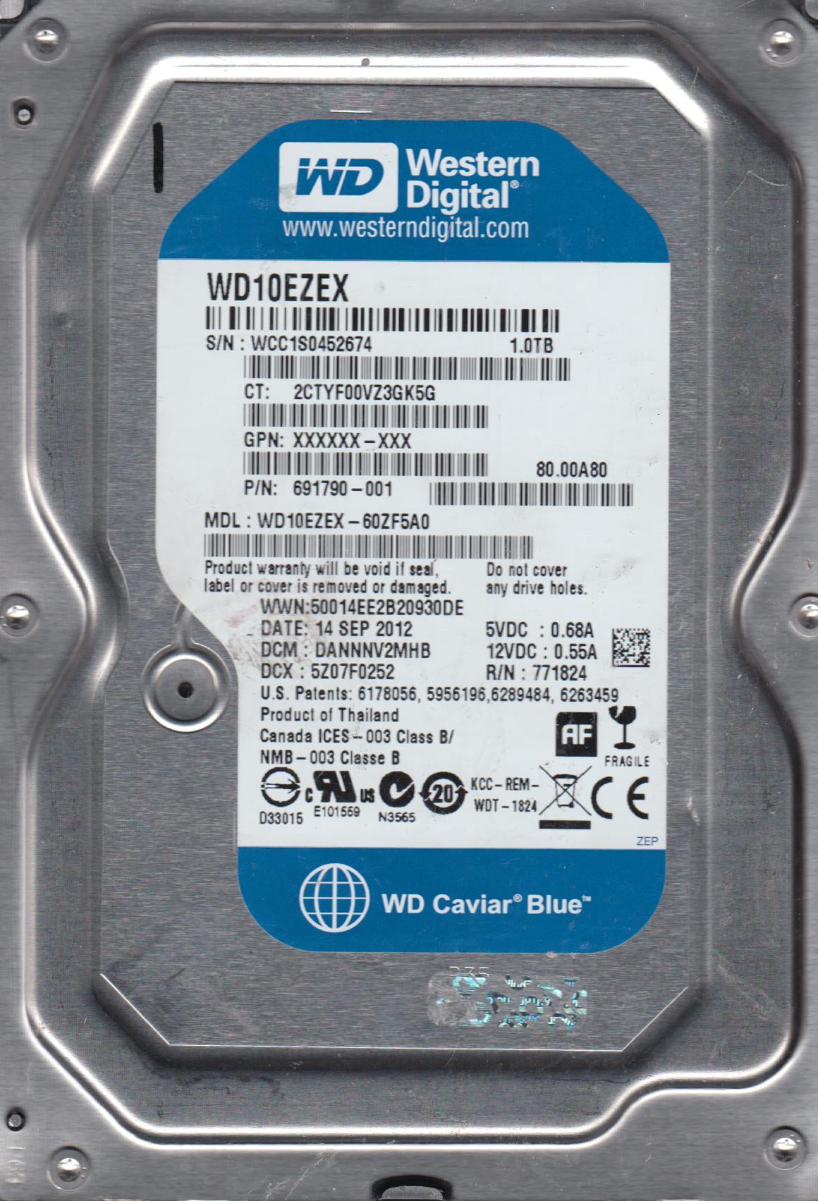 Western Digital 8TB WD Blue HDD, 3.5'' PC Desktop Hard Drive, 5640