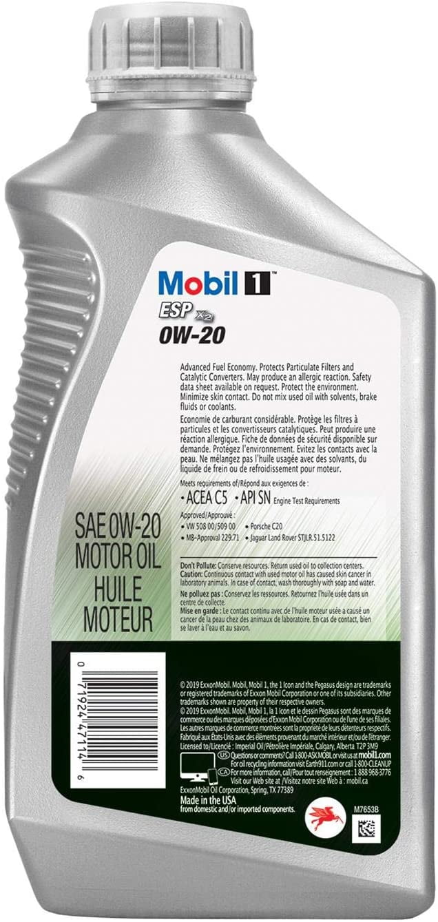 Mobil 1 ESP X2 0W-20 Synthetic Motor Oil for Diesel and Gas