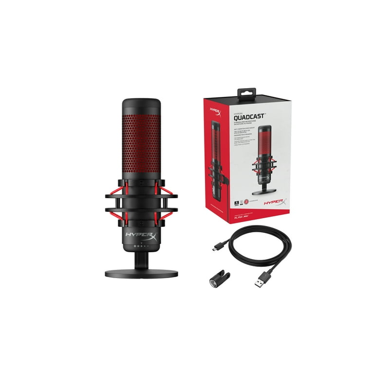 HyperX QuadCast – USB Microphone for Streaming on PC, PS4 & Mac