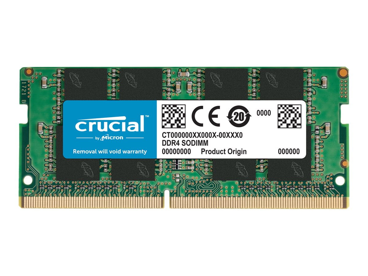 Crucial 32GB Single DDR4 3200 MT/s CL22 SODIMM 260-Pin Memory