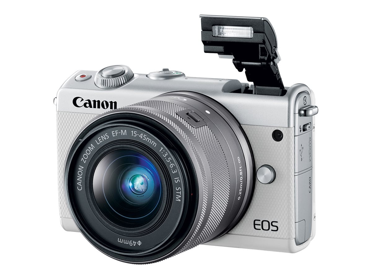 Professional Canon EOS M100 Mirrorless Digital Camera with 15-45mm