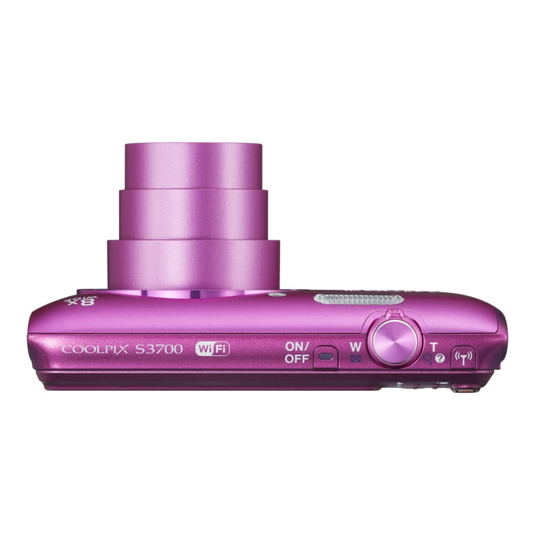 Nikon Coolpix S3700 20.1 Megapixel Compact Camera, Pink - Walmart.com