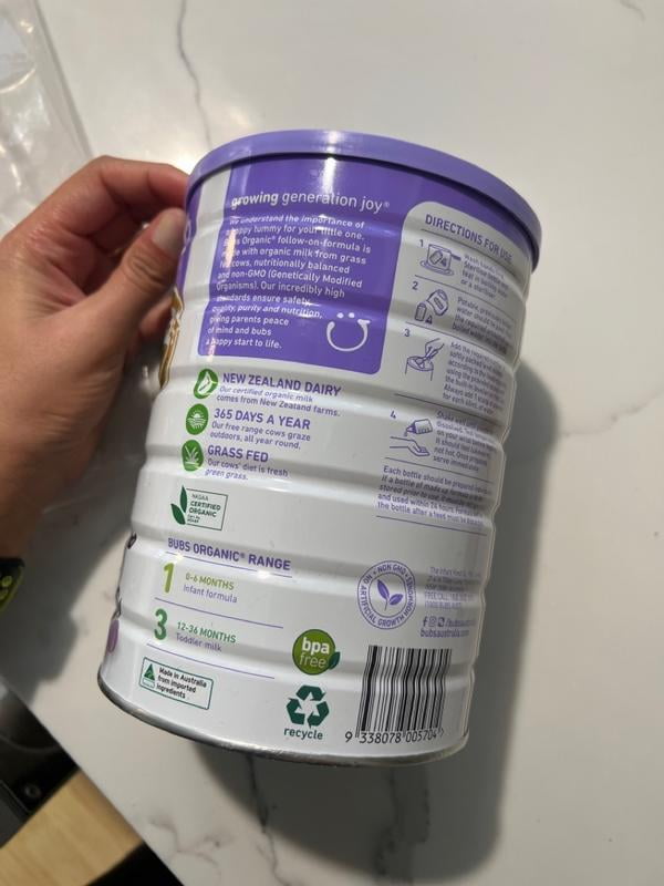 Customer reviews for Bubs Organic® Grass Fed Follow-on Formula