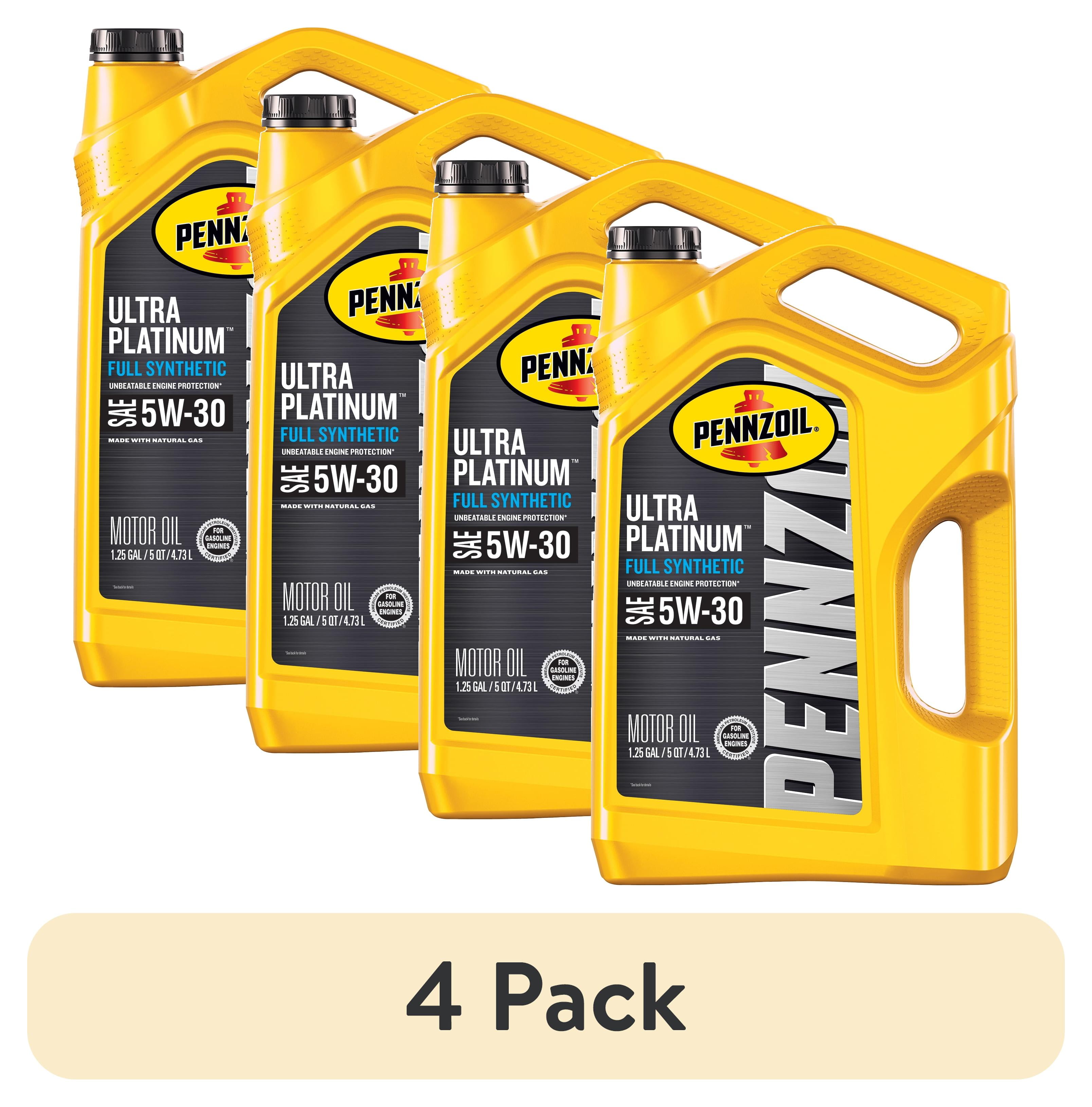 3 pack) Pennzoil Ultra Platinum Full Synthetic 5W-30 Motor Oil, 5