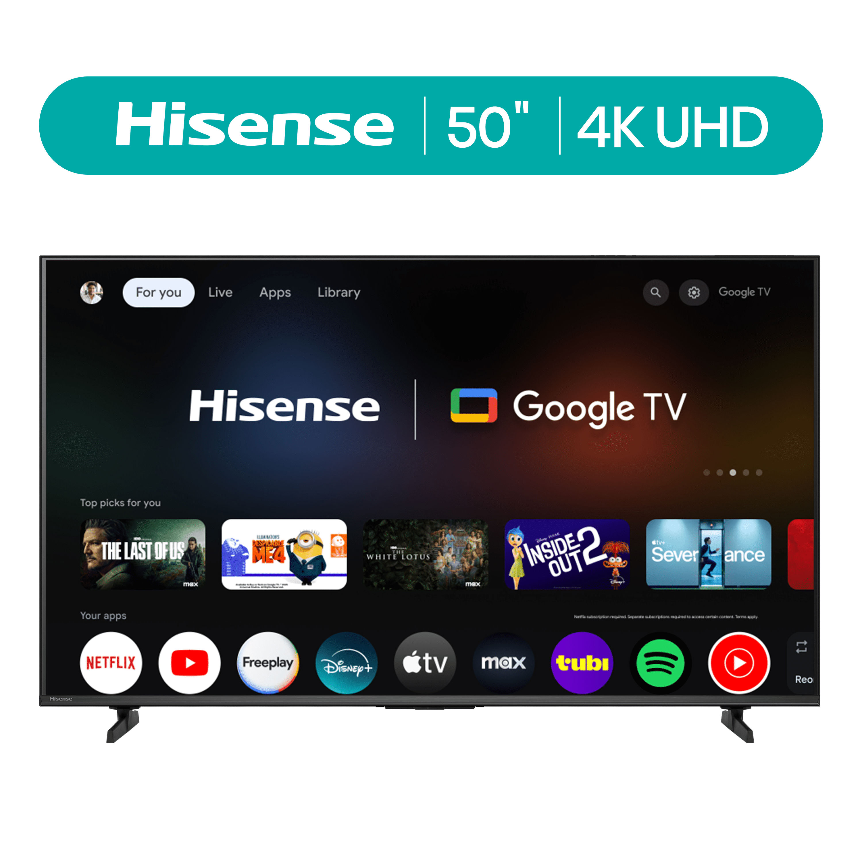 Hisense 50-Inch Class H5 Series 4K UHD HDR Google Smart TV (50H5BG