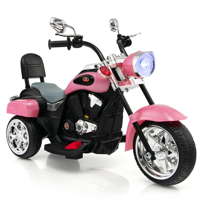 Costway 6V Battery Operated Kids Chopper Motorcycle, 3-Wheel