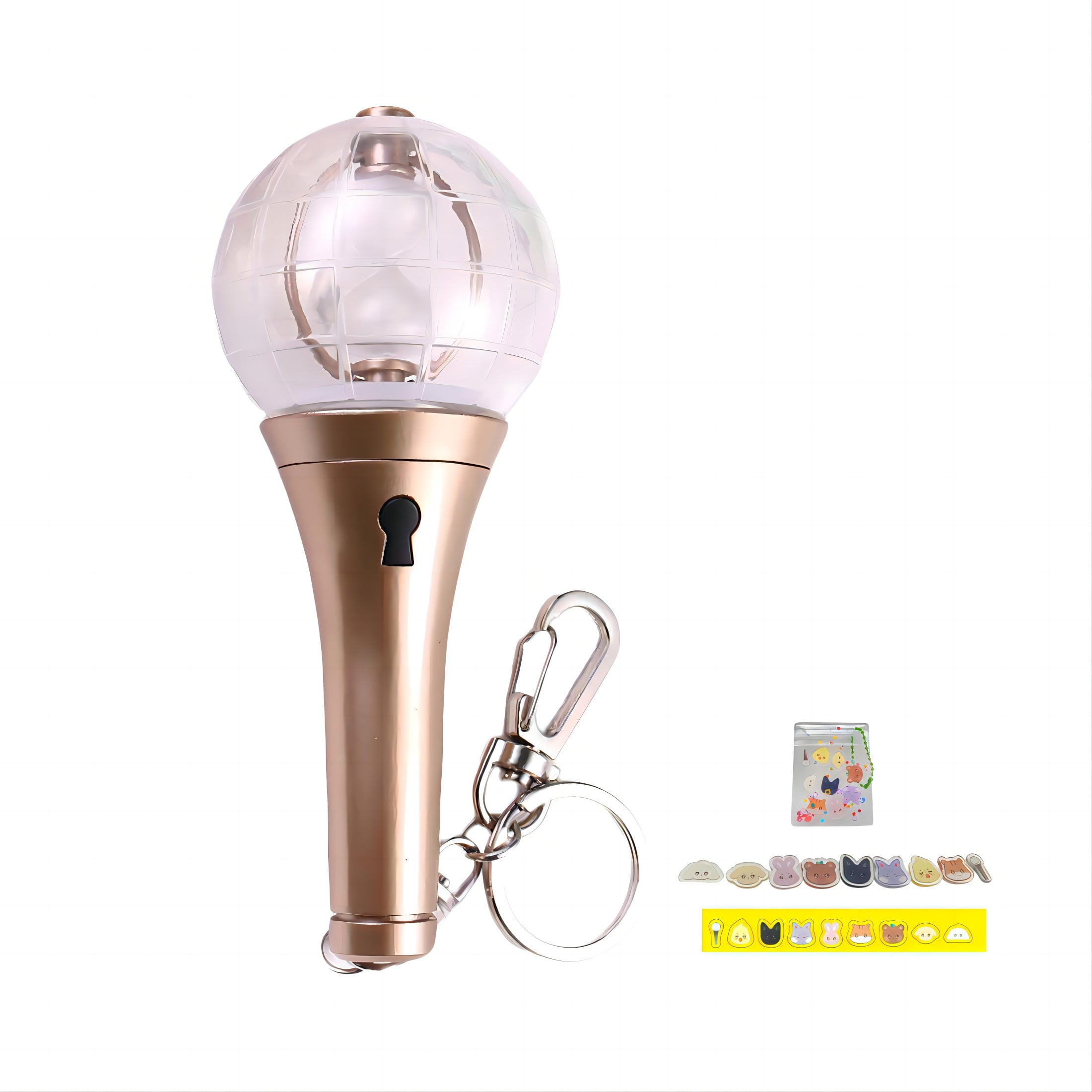 ATEEZ Lightstick Ver2 Keychain Kpop Mini Light Stick with Seller's