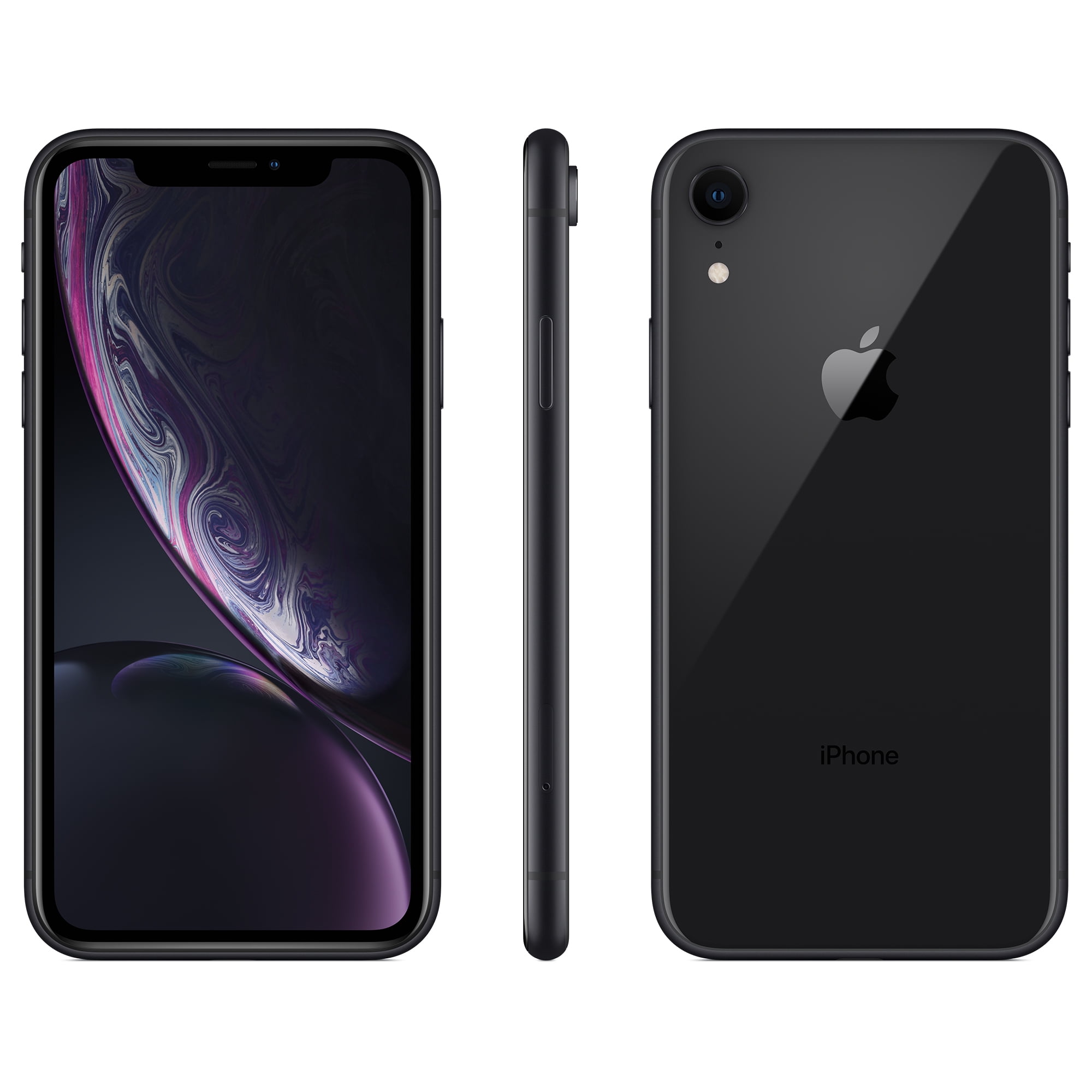 Apple iPhone XR 64GB Black LTE Cellular, Walmart Family Mobile