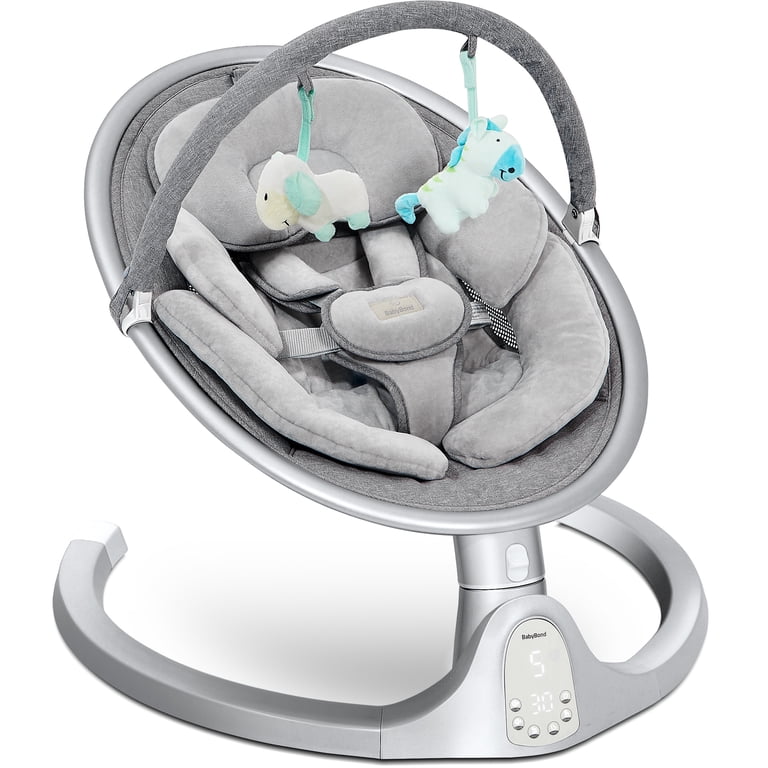 Babyomi Baby Swing, Portable Infant Rocker, Remote Control, 5