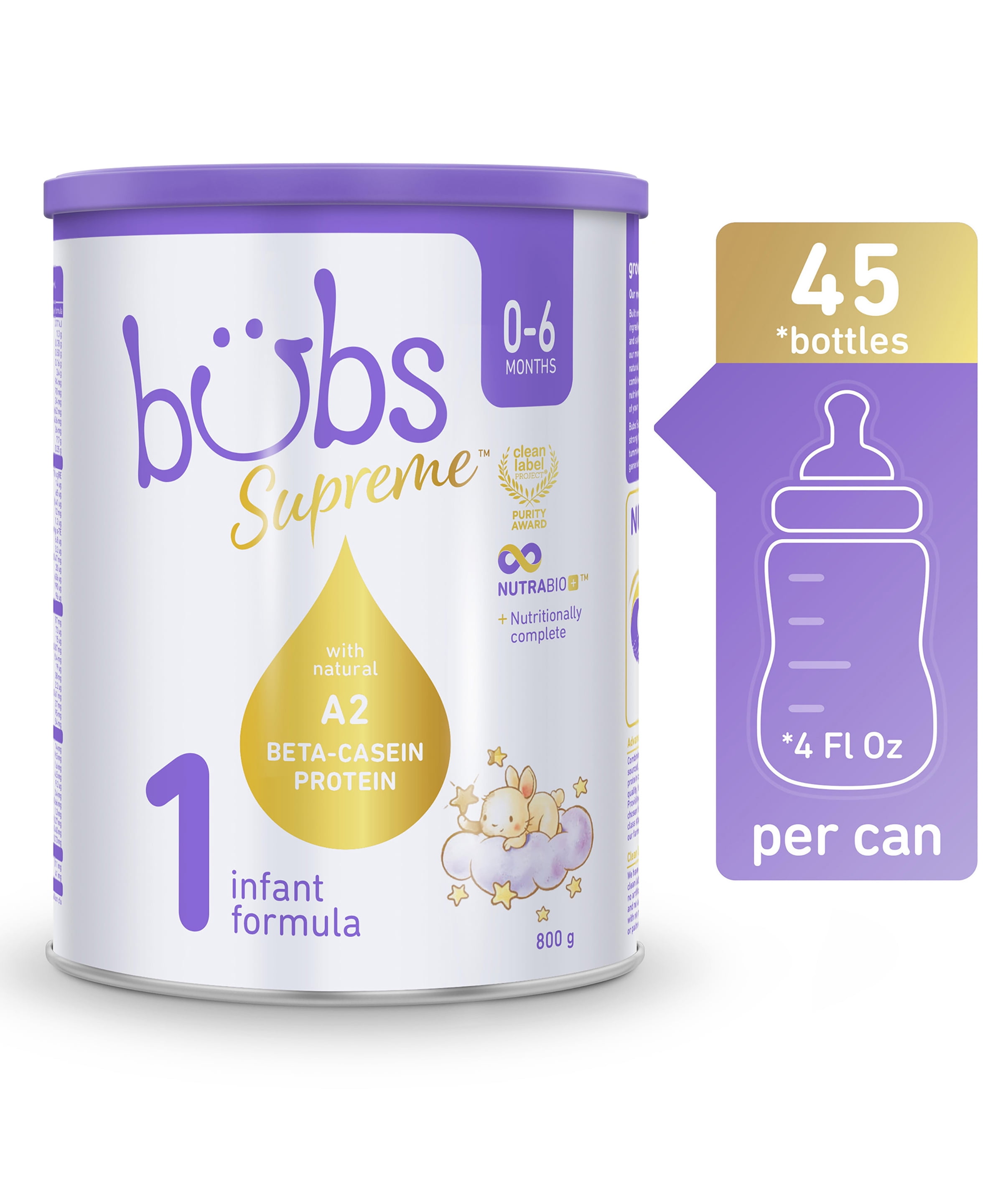 Bubs Supreme™ Infant Formula Stage 1, 800g (0-6 Months) - Walmart.com
