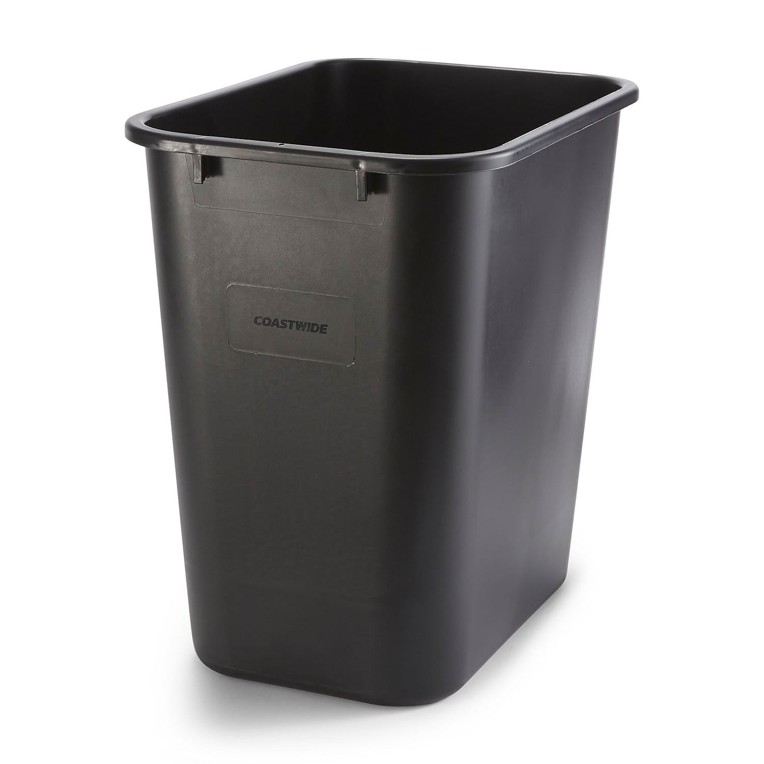 Coastwide Professional 7 Gallon Black Plastic Wastebasket, Soft