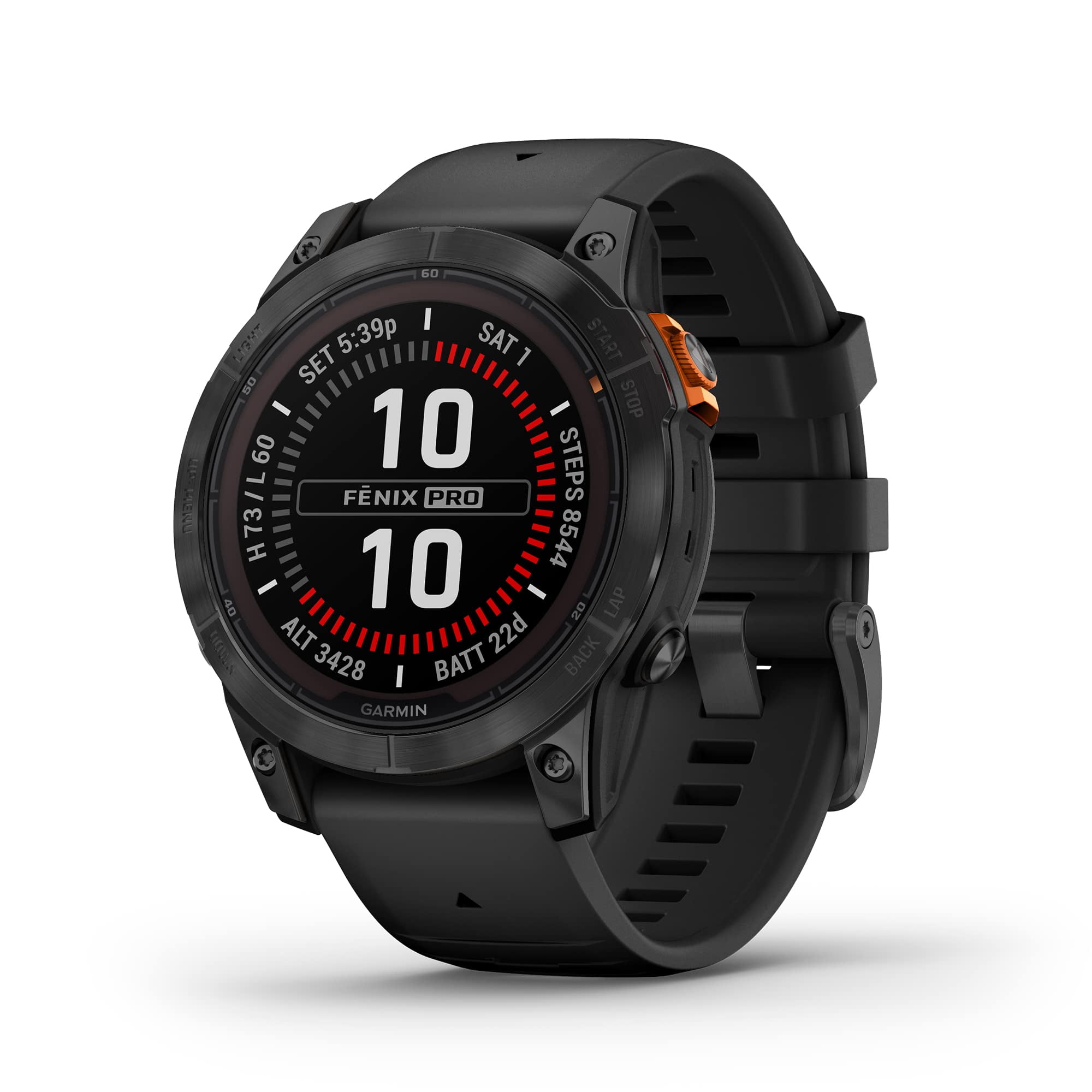 Garmin fēnix 7S Pro Sapphire Solar, GPS Smartwatch with Flashlight