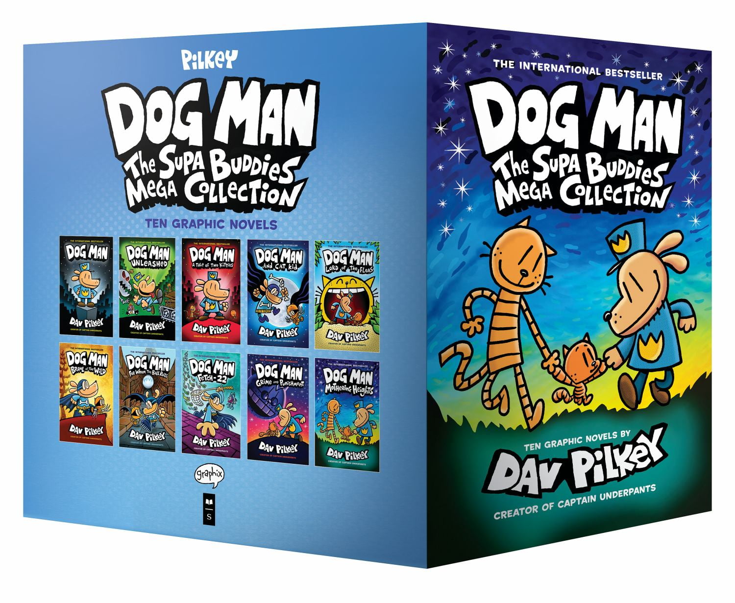 Dog Man Series: Supa Buddies Mega Collection Comic Books #1-10 Box