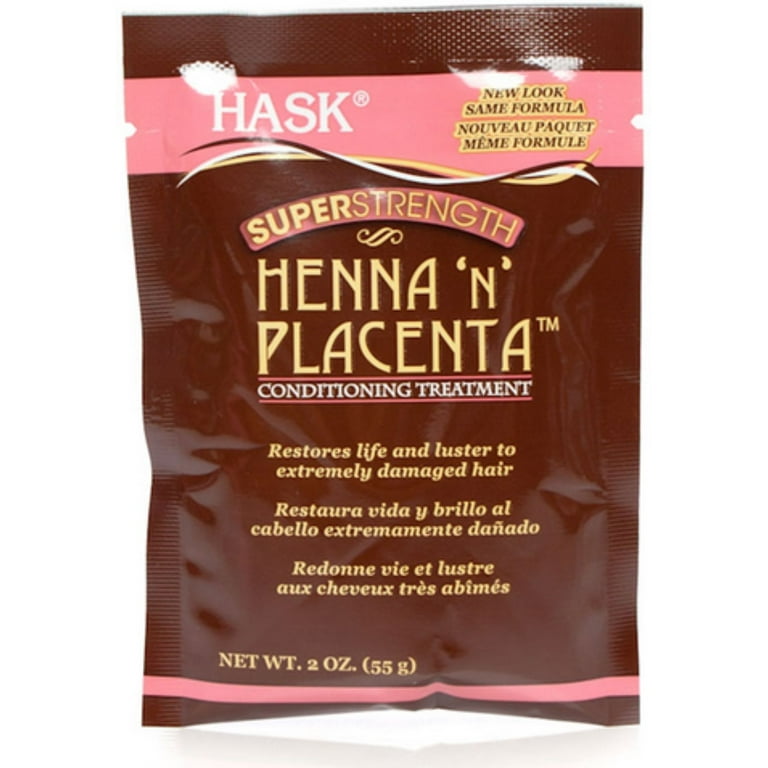 Hask Henna 'n' Placenta Super Strength Treatment Pack, 2 oz