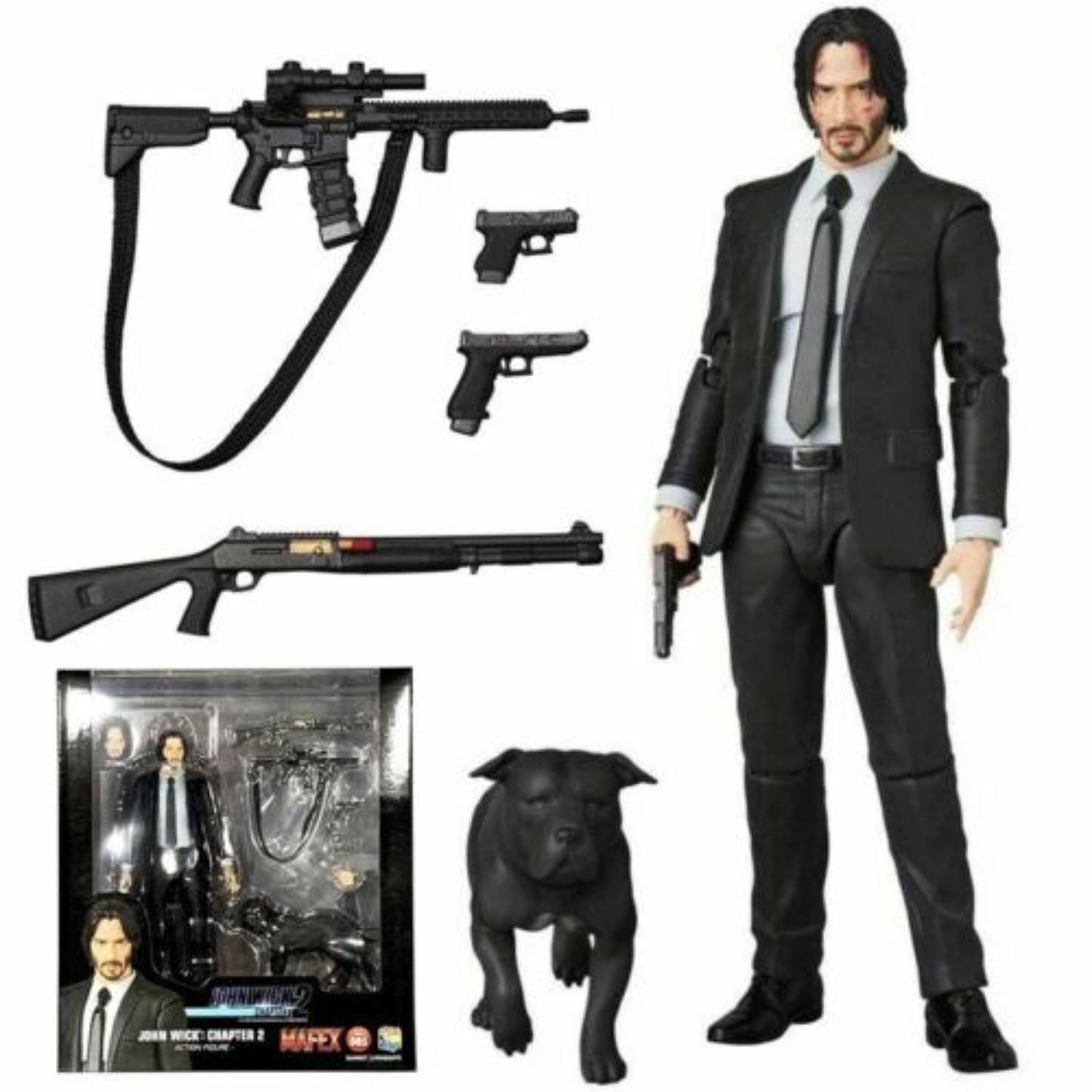 J&G Mafex No.085 John Wick Chapter 2 Keanu Reeves Toy Action