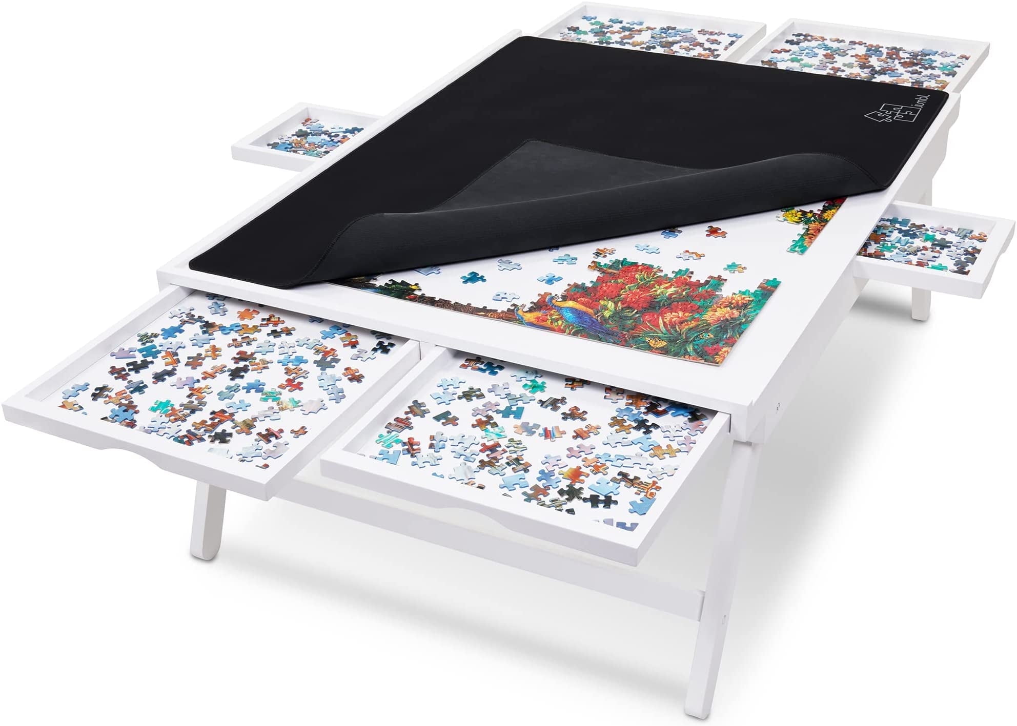 JUMBL 1500-Piece Wooden Jigsaw Puzzle Table, 27