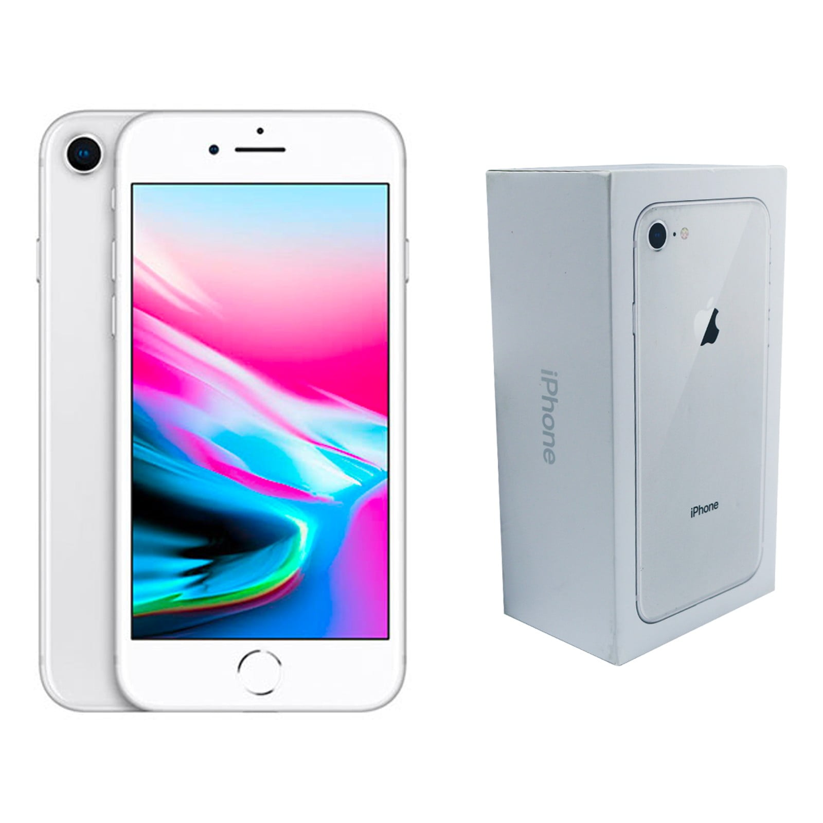 iPhone8 64GB シルバー 箱付き スマホケース付き 箱付属品付、ケース付