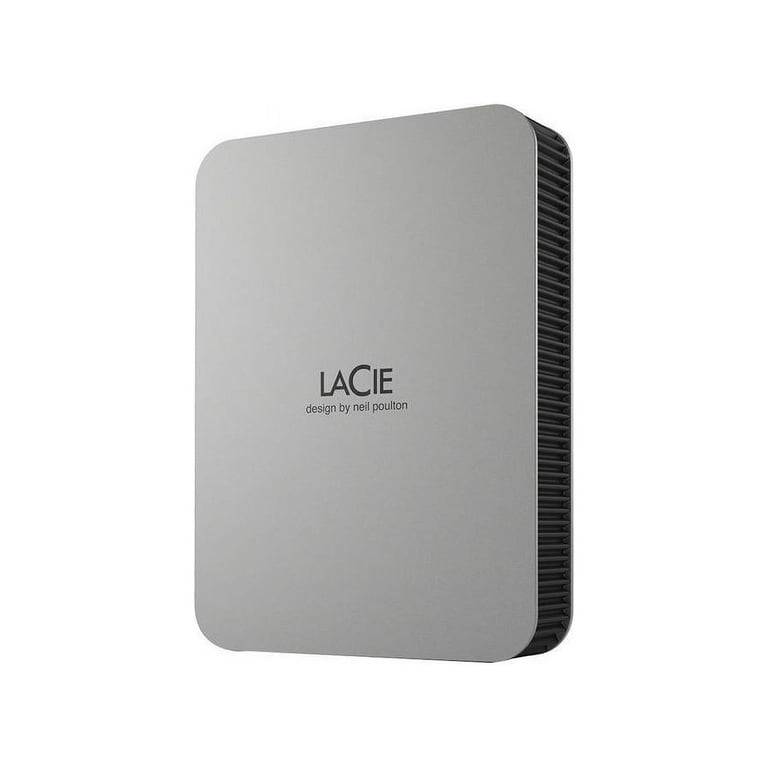 LaCie 5TB USB-C Portable Hard Drive Moon Silver, Mobile Storage
